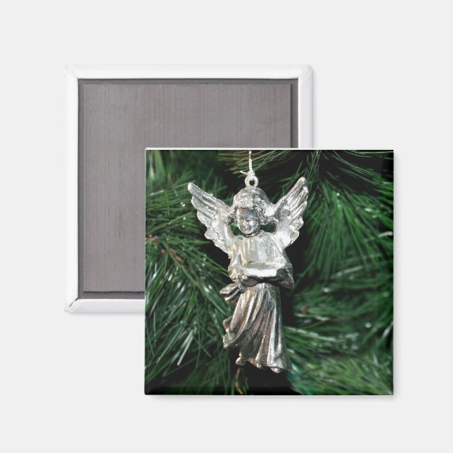 Silver Ängel Ornament Magnet (Front/Back)