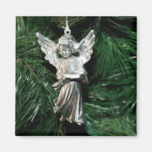 Silver Angel Ornament Magnet (Framsidan)