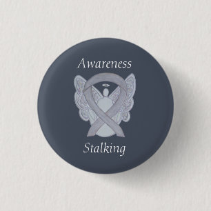 Silver Angel Ribbon Art Stift Knapp