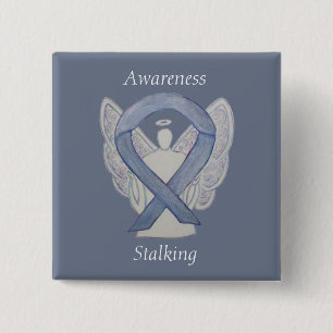 Silver Angel Ribbon Art Stift Knapp
