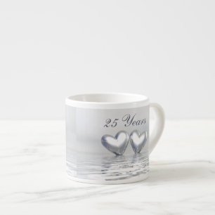 Silver Anniversary Hjärtan Espressomugg