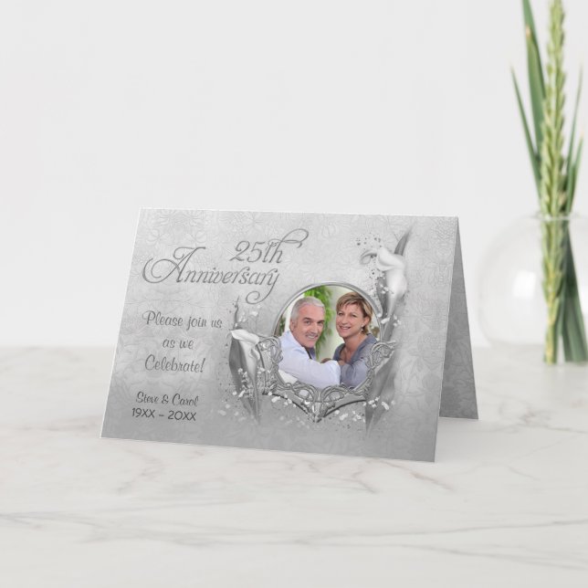 Silver-annonsdag - fotoinbjudan till Calla Inbjudan (Framsida)