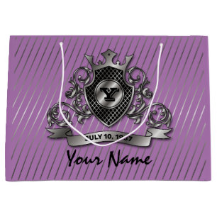 Silver Anpassad Elegant Monogram Design