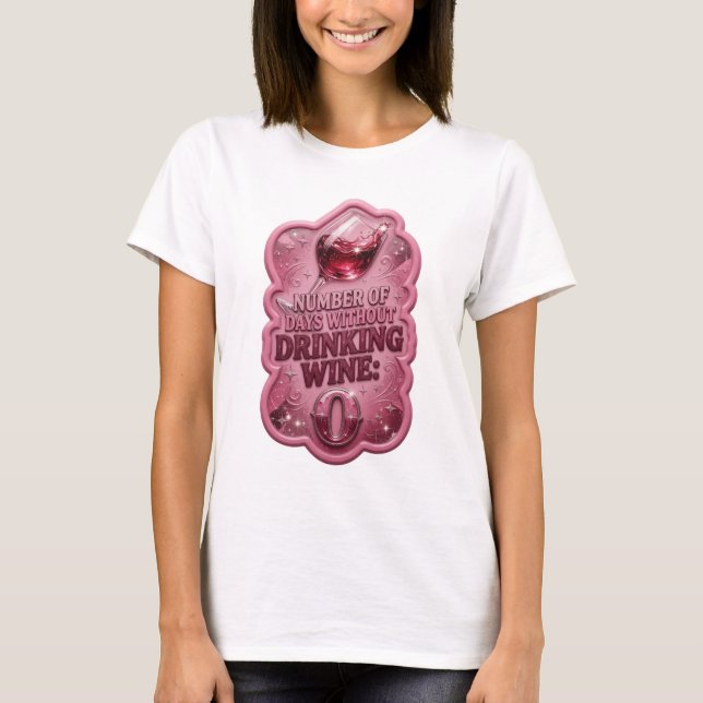 Silver ANTAL DAGAR UTAN VIN 0 T Shirt (Framsida)