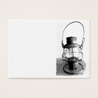 Silver Antique Railroad Lantern Visitkort