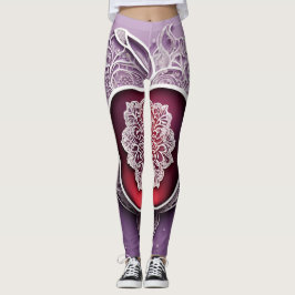Silver Apple Snöre AI art. Leggings