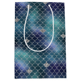 Silver Aqua Blue Sjöjungfru