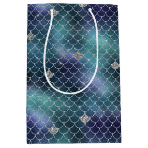 Silver Aqua Blue Sjöjungfru