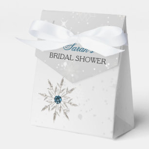 silver aqua snöflingor möhippa-förmånslåda presentaskar