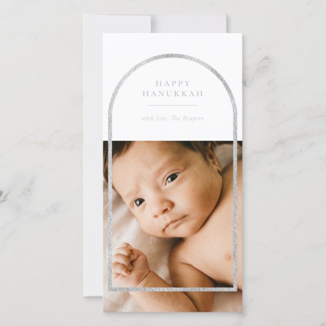 Silver Arch Ram Hanukkah Photo Julkort (Framsida)