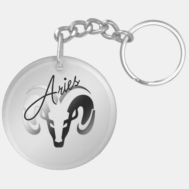 Silver Aries Aries Ram Zodiac (Vänster Baksida)