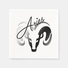 Silver Aries Aries Ram Zodiac Pappersservett