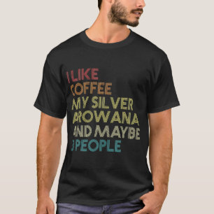 Silver Arowana fiskkaffe Älskare Aquarium Vintage T Shirt