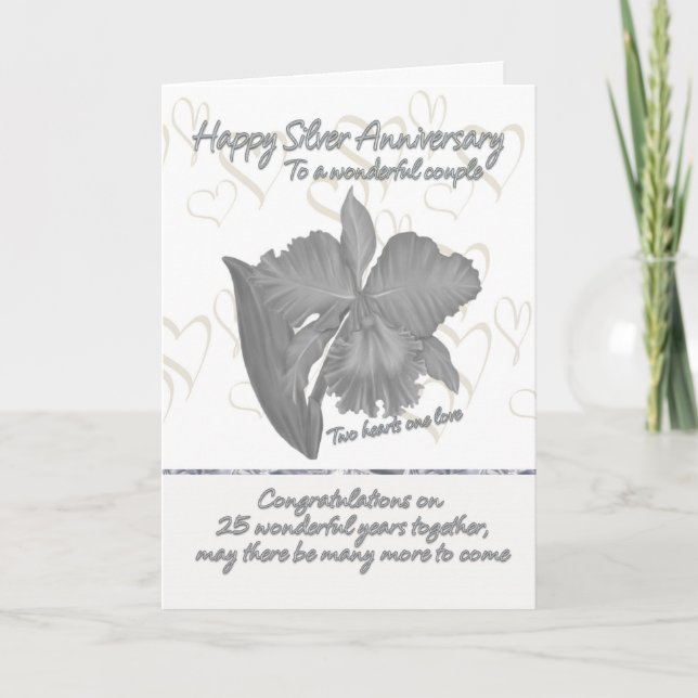 Silver-årskort - 25-årskort kort (Framsida)