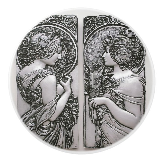 Silver,Art nouveau,design, females,Mucha,beautif Knopp (Framsidan)