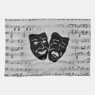 Silver Art Unites Theatermasker Kökshandduk