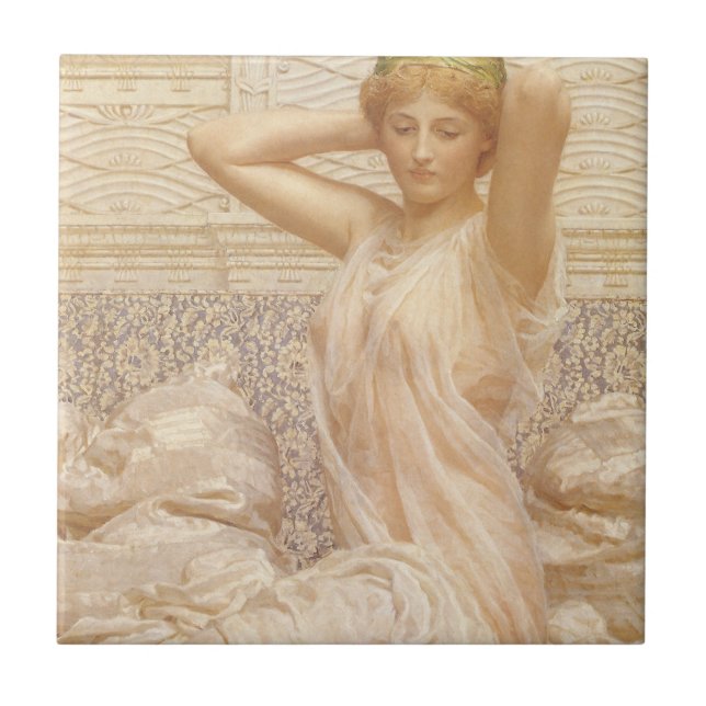 Silver av Albert Joseph Moore, Victorian Fine Art Kakelplatta (Framsidan)