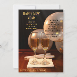 Silver-ballonger - nyårsaftar inbjudningar