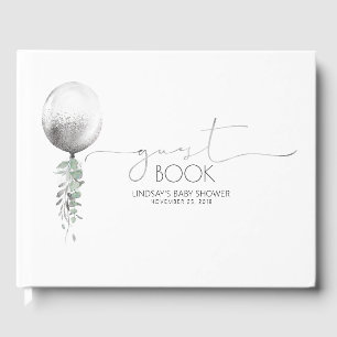 Silver Balloon Garland Baby Shower Guest Bok