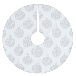 Silver Balls - Julgranstrorgarnityr Julgransmatta Borstad Polyester