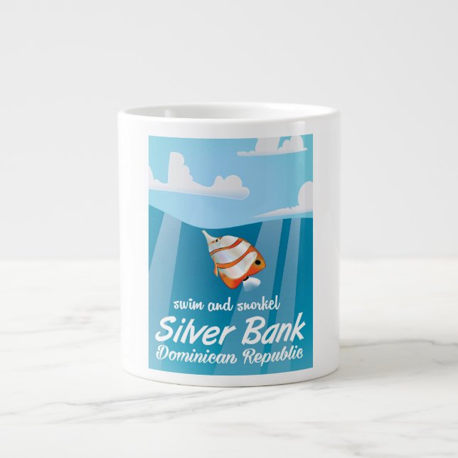 Silver Bank Dominikanska republiken Snorkel resa Jumbo Mugg (Framsidan)