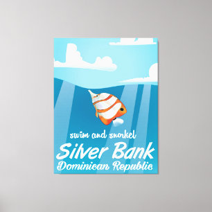 Silver Bank Dominikanska Republiken snorkelresa Canvastryck