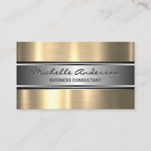 Silver Banner Metallisk trim av Guld Visitkort