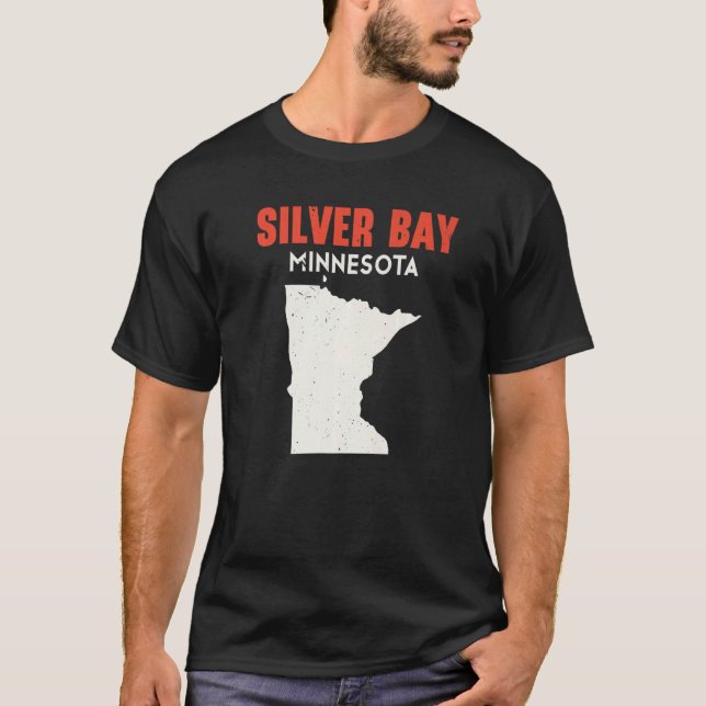 Silver Bay Minnesota USA State America Travel Minn T Shirt (Framsida)
