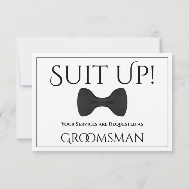 Silver be mitt Groomsman-kort Kort (Framsida)
