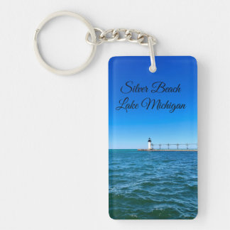 Silver Beach fyr – Lake Michigan Nyckelring