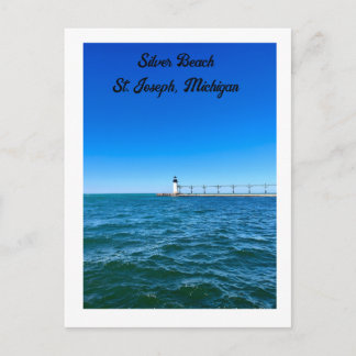 Silver Beach fyr St. Joseph, MI vykort