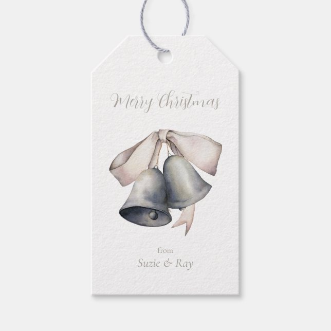 Silver Bells Jul Presentetikett (Framsidan)