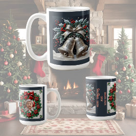 Silver Bells och Jullyrkor Jul Anpassningsbar Kaffemugg