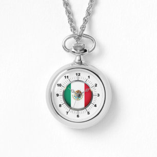 Silver-bevakning i Mexiko Flagga Armbandsur