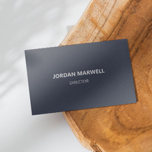 Silver - blå modern, minimalistisk Professionell Visitkort