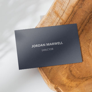 Silver - blå modern, minimalistisk Professionell Visitkort