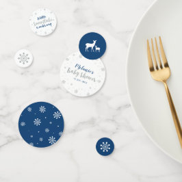 Silver & Blå Vinter Snöflinga Pojke Bebis Shower K