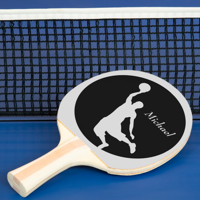 Silver Black Basketball Slam dunk Personlig Pingisracket (Insitu)