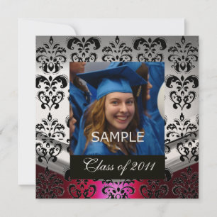 SILVER,BLACK DAMASK STUDENTEN MONOGRAM Champagne Meddelande