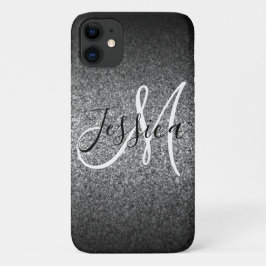 Silver Black Glitter Ombre Personlig