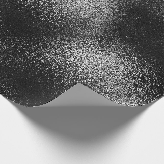 Silver Black Graphite Shiny Glass Ice Vip Presentpapper (Hörn)