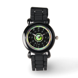 Silver Black Grönt Watch Armbandsur