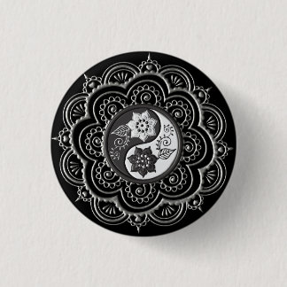 Silver & Black Mandala Knapp