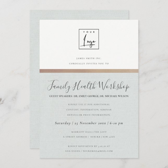 SILVER BLACK SKETCH RAND LINE TALK SEMINAR HÄNDELS INBJUDNINGAR (Fram/baksida)