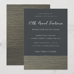 SILVER BLACK SKETCH STRIPED LINE CORPORATE EVENT INBJUDNINGAR