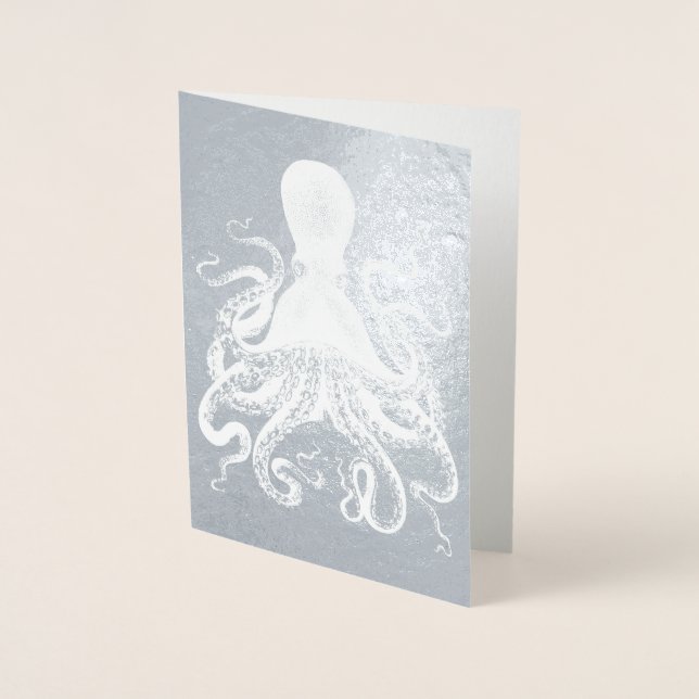Silver bläckfisk folierat kort (Framsida)