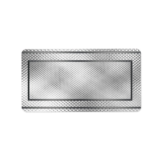 Silver Blank Adressetiketter (Framsidan)