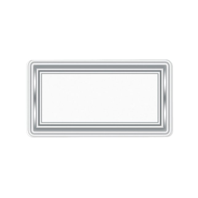 Silver Blank Adressetiketter (Framsidan)