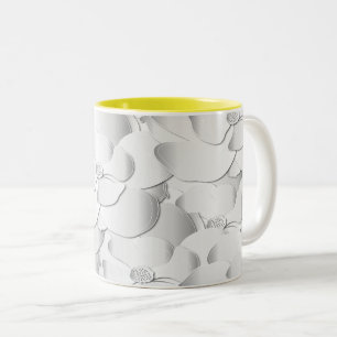 Silver Blommar Två-Tonad Mugg