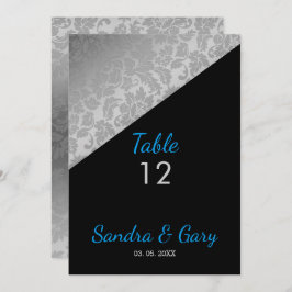 Silver Blommigt Damask Inbjudningar